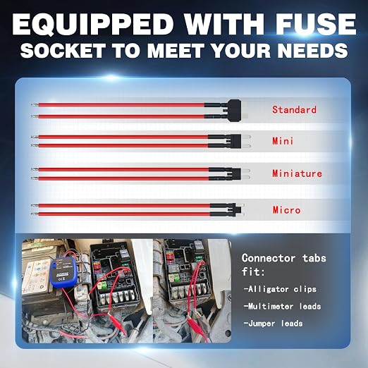 Automotive Wire Tracer Electrical Open & Short Finder Circuit Tester Wire Breaker Finder Fault Probe Kit Cable Toner Wire Tracker Continuity Test for DC 6-42V