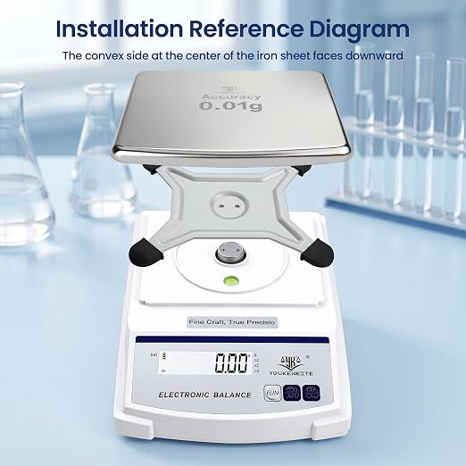 Lab Scale 2000gx0.01g, Digital Gram Weight Scale for Jewelry,Coin & Gold | 0.01g Accuracy Gram Scale, LED Backlit Display, g/oz/ct/ml Conversion, Counting & Tare Function, Laboratory Balance