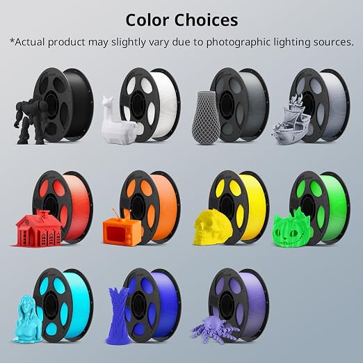 ANYCUBIC PLA+ 3D Printer Filament Bundle, PLA Plus 1.75mm Dimensional Accuracy +/- 0.02mm, Fit Most FDM 3D Printers, 1KG Reusable Spool, 2KG Black & Gray
