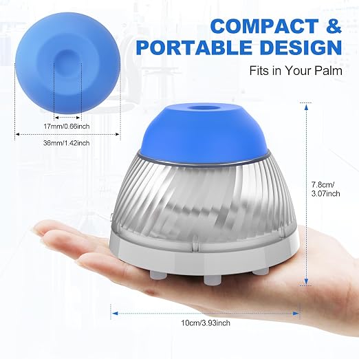 4E's USA Lab Mini Vortex Mixer & Steel Balls Set: Paint Shaker with 5000rpm | 6mm Orbital Diameter| Anti-Slip Foot & Brushless Motor, Ideal for Tube, Nail Polish, Paints & Lash Adhesive Mixing, Blue