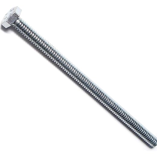 Hard to Find Fastener Tap Hex Bolts, Durable Corrosion-Resistant Steel Hex Head Bolt for Home Improvement, DIY, Construction, 1/4-20 x 4-1/2, Pack of 50