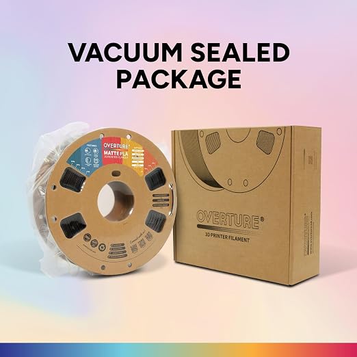 OVERTURE Matte PLA 1.75mm, Low Warp & Smooth Finish 3D Printer Filament | Frosted Matt Finish Hides Layer Lines, 1kg Spool (2.2lbs) Cardboard Spool, Fit Most FDM Printer (Matte Magenta)