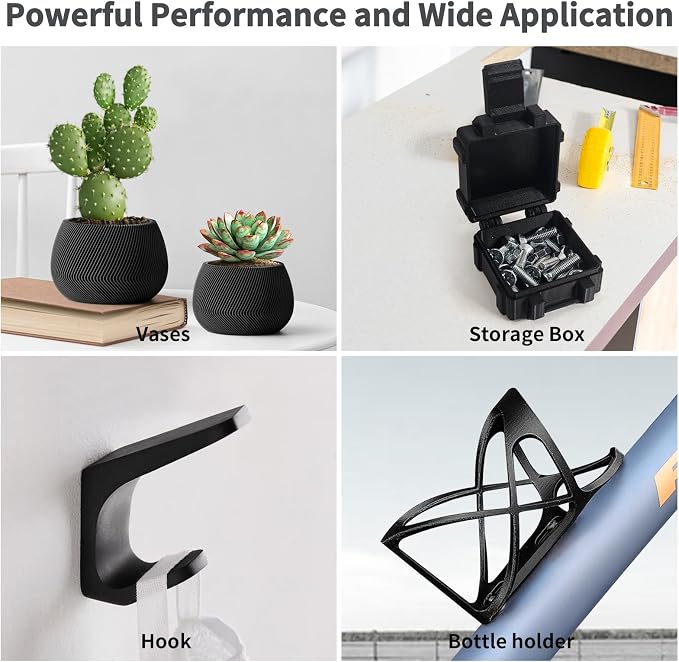 IEMAI Carbon Fiber PLA Filament 1.75mm Matte Black 1KG, Reinforced PLA-CF 3D Printer Filament High Rigidity, Dimensional Stability & Low Warpage, Easy to Print for Prototype Parts