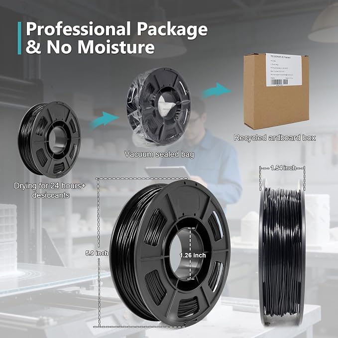 85A TPU 3D Printer Filament 1.75mm ±0.03mm,250g Black Filament,Super Soft & Flexible Rubber-Like Filament,Durable & Wear-Resistant, Smooth Feeding,Ideal for RC Car Tires, Lego Wheels.