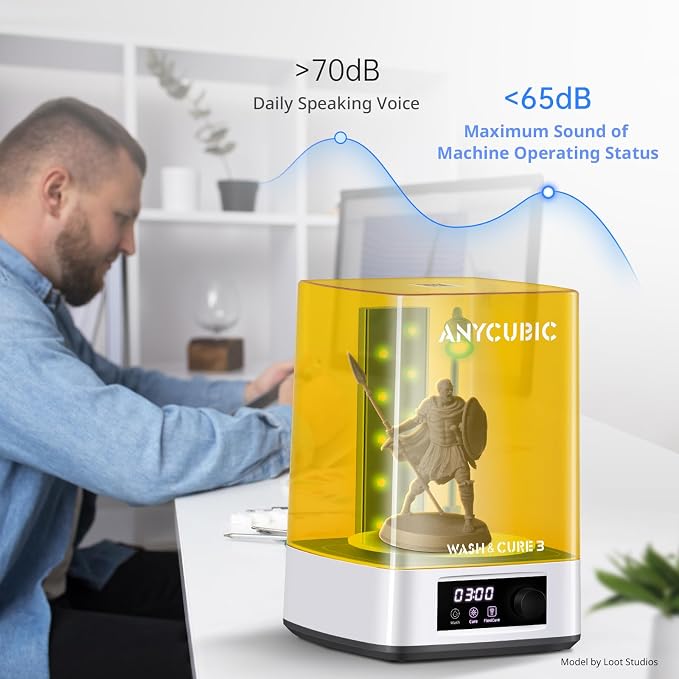 ANYCUBIC Wash and Cure Station 3.0, Resin 3D Printer Post-Process for Most LCD/SLA/MSLA/DLP Resin Printer, Detergent Saving&Dual Cleaning and Curing Models