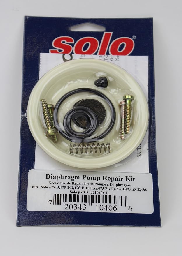 Solo 475-B-DELUXE 4-Gallon Professional Backpack Sprayer and Solo 0610406-K Diaphragm Sprayer Pump Repair Kit