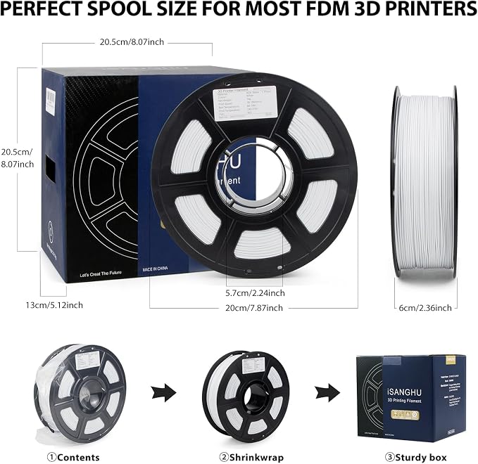 ASA Filament 1.75mm, UV&Rain&Heat Resistant Durable 3D Printer Filament, No Warping, Non Odor & Fumes - Perfect for Outdoor Functional Mechanical Parts, Black Filament 1kg(2.2lbs) Spool