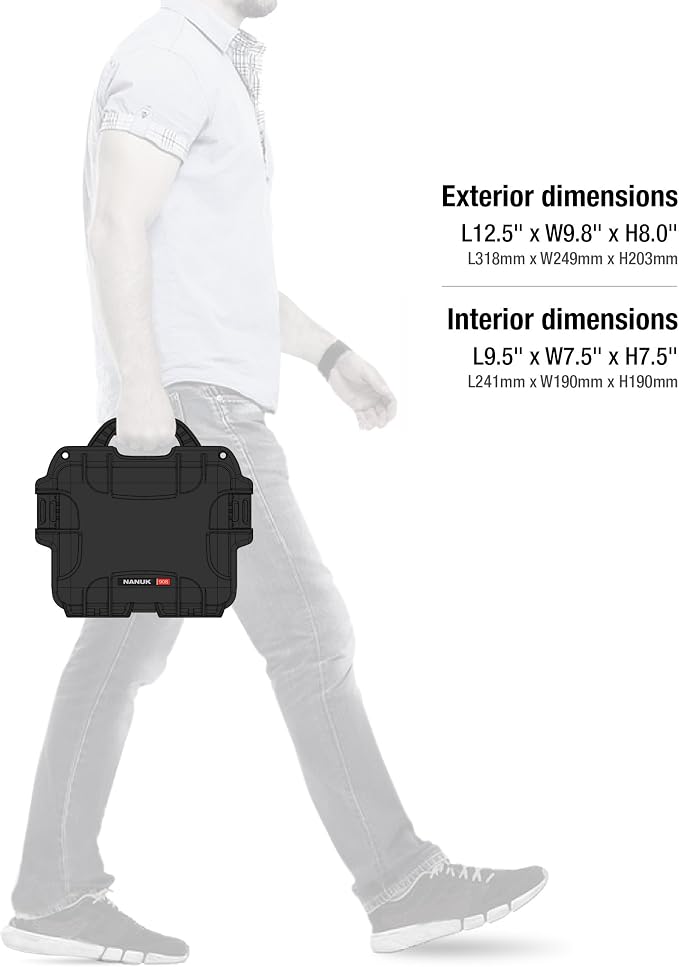 NANUK 908 Waterproof Hard Case - Black