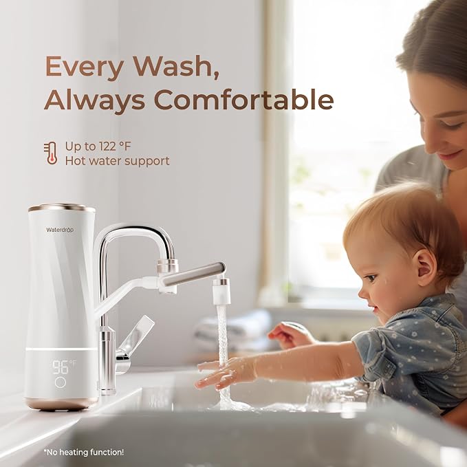 Waterdrop BFCF1 Replacement Water Filter for Waterdrop BFC1 Bathroom Sink Filter for Skin, Reduces Chlorine, Impurities Larger Than 0.01 Micron from Tap Water, 3 Pack