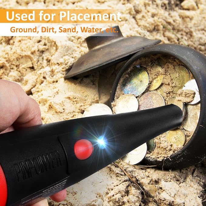 Pyle Pinpointer Metal Detector | Handheld Metal Detector W/ High Sensitivity | Builtin Speakers | Save Battery Automatic Power Off | Low Battery Indicator | Waterproof Marine Grade IP68 (PMD64)