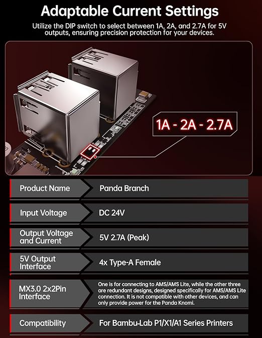 BIGTREETECH Panda Knomi + Panda Branch Expansion Board, Toolhead Screen Upgrade Combo for Bambu-Lab A2L A1 A1 Mini P1P P1S X1C X1E 3D Printers, Customize Your Own UI