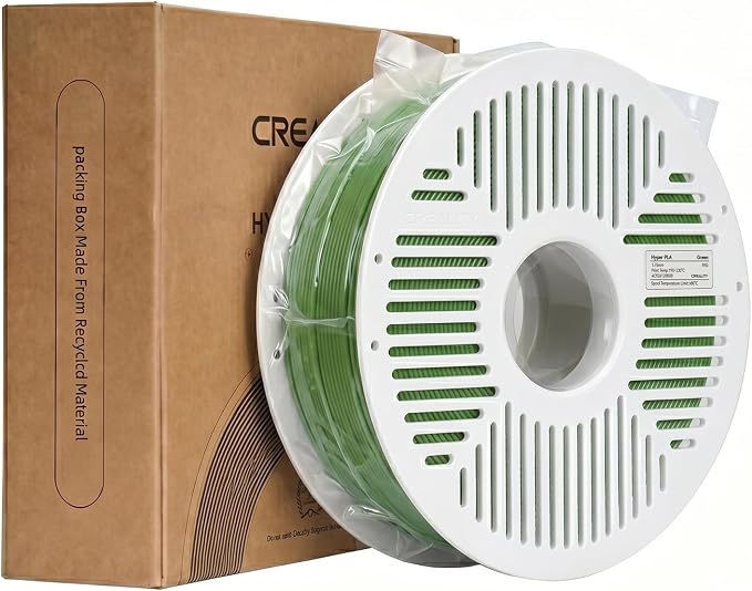 Creality PLA Filament with Reusable Spool 1KG, 1.75mm PLA 3D Printing Filament 2.2lbs High Dimensional Accuracy, Easy Installation Detachable Spool, Fits for Most 3D Printers, Green