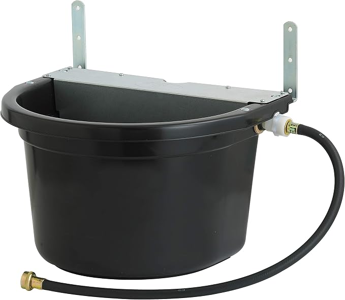 Little Giant® Automatic Animal Waterer | DuraMate Float Controlled Automatic Waterer for Livestock | Heavy Duty and Durable | Made in USA | 4 Gallon (Black, 4 Gallon)