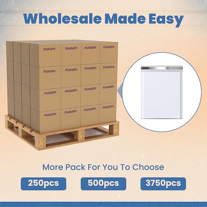 Fuxury Bubble Mailers 10x13 Inch White 25 Pack Padded Envelopes Thick Mailing Envelopes Bubble Opaque Padded Mailers Shipping Bags for Mailing Book Makeup Small Business