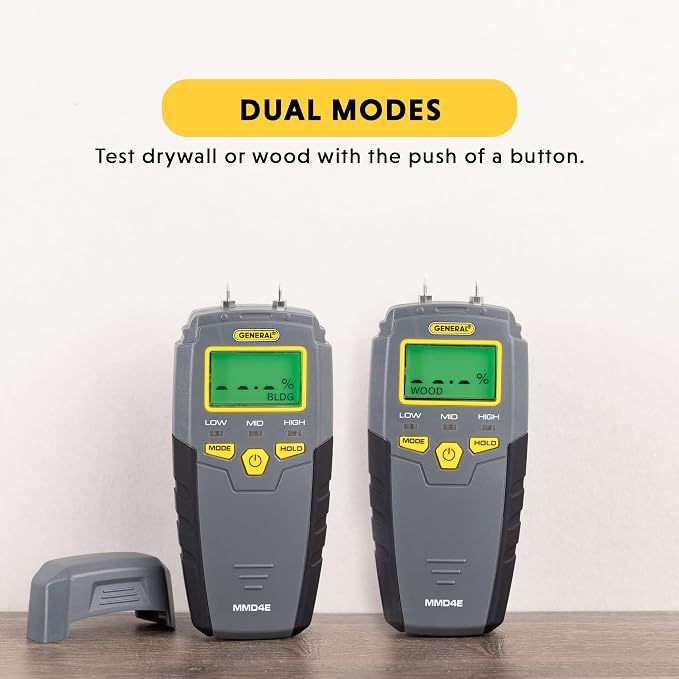 General Tools LCD Moisture Meter Bundle for Detecting Water Leaks and Measuring Moisture Content