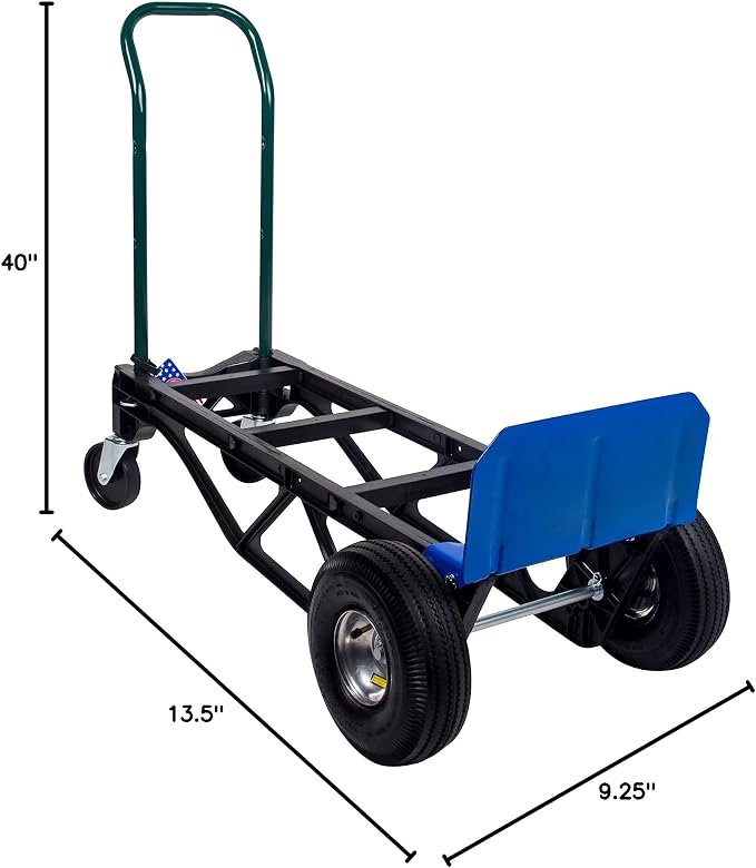 American Lifting 700 lb Capacity Ultra Lightweight Super Strong Nylon Convertible Hand Truck & Dolly