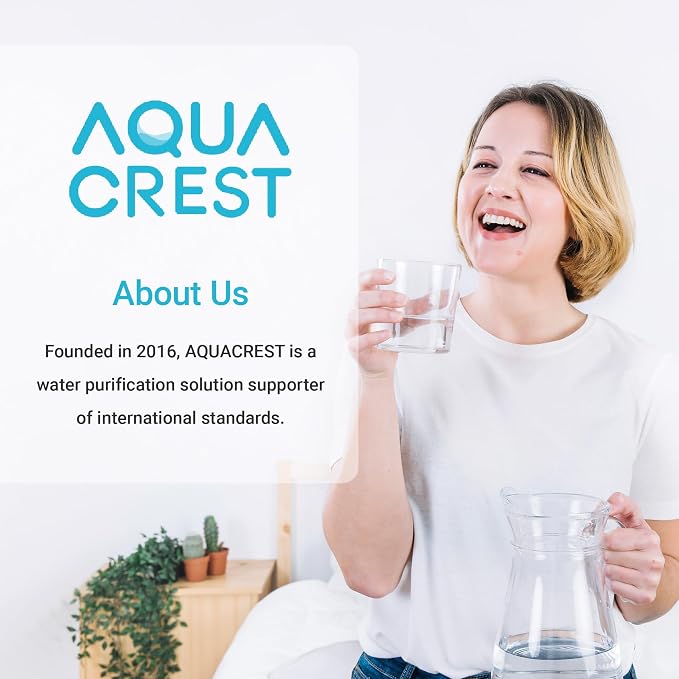 AQUA CREST PF-AL Alkaline Water Filter Replacement for Waterdrop® Pitcher and Dispenser Filtration System, Fits Waterdrop® PF-AL, Reduces PFOA/PFOS, Chlorine, Last Up to 100 Gallons, 1 Pack