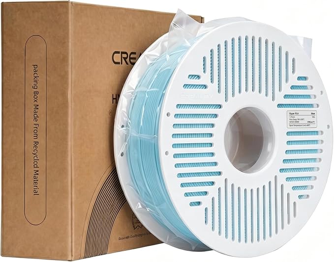 Creality PLA Filament with Reusable Spool 1KG, 1.75mm PLA 3D Printing Filament 2.2lbs High Dimensional Accuracy, Easy Installation Detachable Spool, Fits for Most 3D Printers, Blue