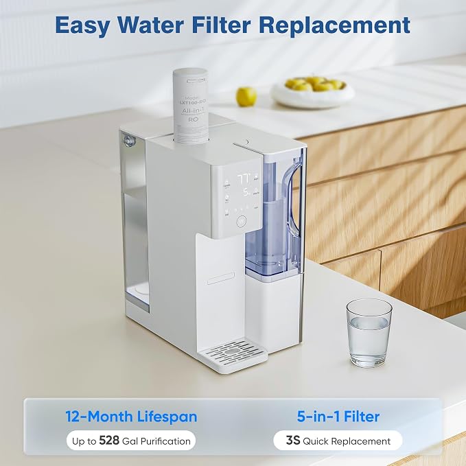 Tanoxo Replacement Filter for Undersink Reverse Osmosis System, Compatible with LXT910H, 12 Months Lifetime, Advanced TDS & PFAS Reduction