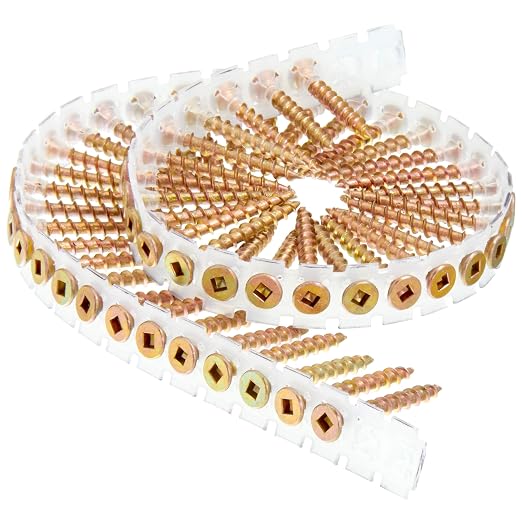 Senco 08F150Y DuraSpin #8 x 1-1/2-inch, Wood to Wood Collated Screw, 1,000 Ct. Tub