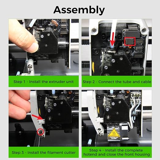 Bamboo Original P1 Series Stainless Steel Extruder Unitt with Dual Gears for Increased Extrusion Force and Filament Break Detection,Compatible with Bambu Lab P1P/P1S 3D Printer