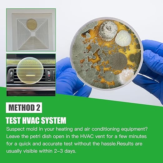 Mold Test Kit for Home Within 8 Individual Tests,DIY Detector at Home,Surface Mold,HVAC,Indoor Air Quality Testing Kits,Black Mold Testing,Includes Detailed Mold Identification Guide and Free Lab