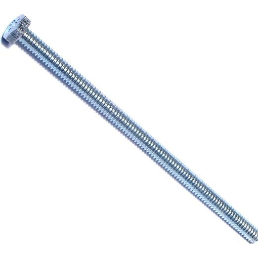 Hard to Find Fastener Tap Hex Bolts, Durable Corrosion-Resistant Steel Hex Head Bolt for Home Improvement, DIY, Construction, 1/4-20 x 5, Pack of 50