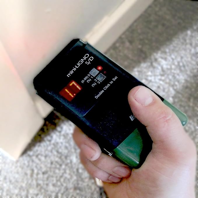 Lignomat Mini-Ligno S/D - Pin Moisture Meter & Tester for Construction, Maintenance, Flooring, Water Damage - Humidity Detection & Moisture Meter for Wood, Wall, Drywall & Firewood