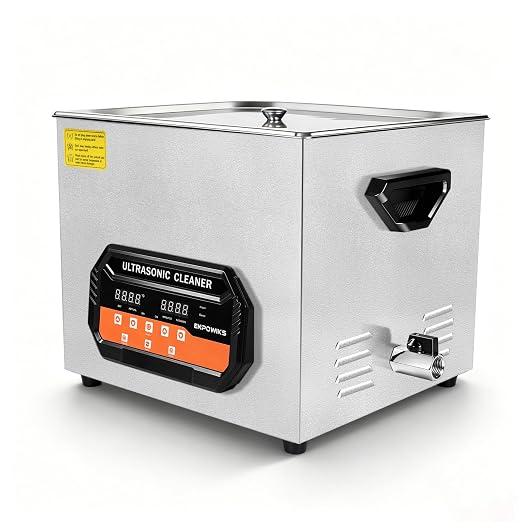 Ultrasonic Cleaner 15L 360W Digital Ultrasonic Cleaning Machine with Upgraded Degassing & Gentle Mode, 40kHz, with Heater & Timer for Tools, Jewelry, Watches, Glasses, Dentures, Small Parts