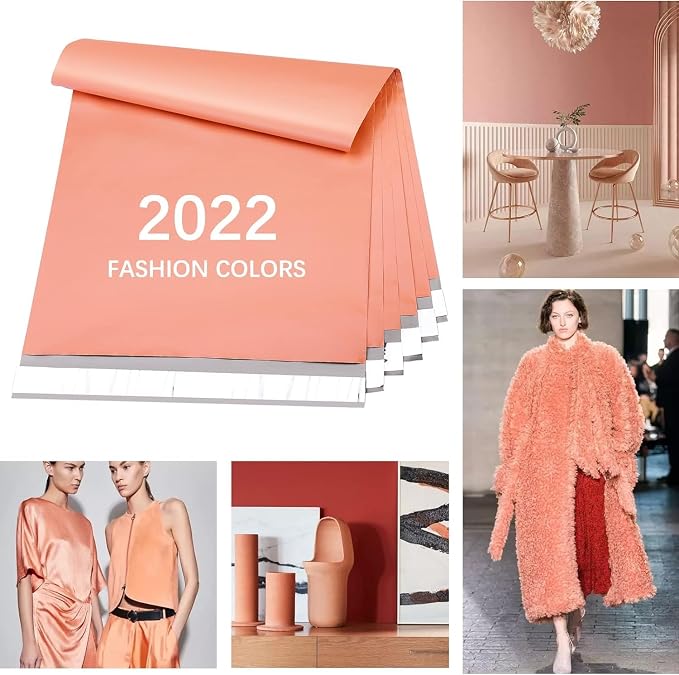 Metronic Poly Mailers 14.5x19 1000 Pcs, Medium Size Shipping Bags for Clothes, Large Poly Mailer Bags Bulk, Shipping Envelopes, Mailing Bags for Small Business, Strong Adhensive Poly Bags, Peach Pink