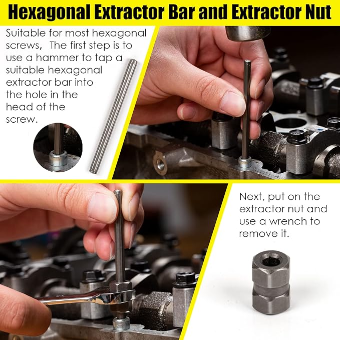 Topec 55-Piece Screw Extractor & Broken Bolt Extractors, Multi-Spline Extractors, and Drill Bits for Removing Damaged, Frozen, Rusted, Rounded-Off Bolts & Screws