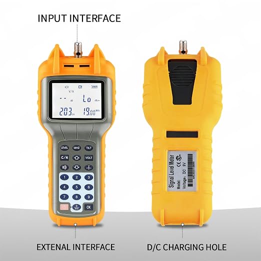 RY S110 Pro CATV Cable Tester - 47-870 MHz Coax Cable Tester Tracer Coaxial Wire Continuity Checker, TV Handle Signal Level Meter DB Tester Meter