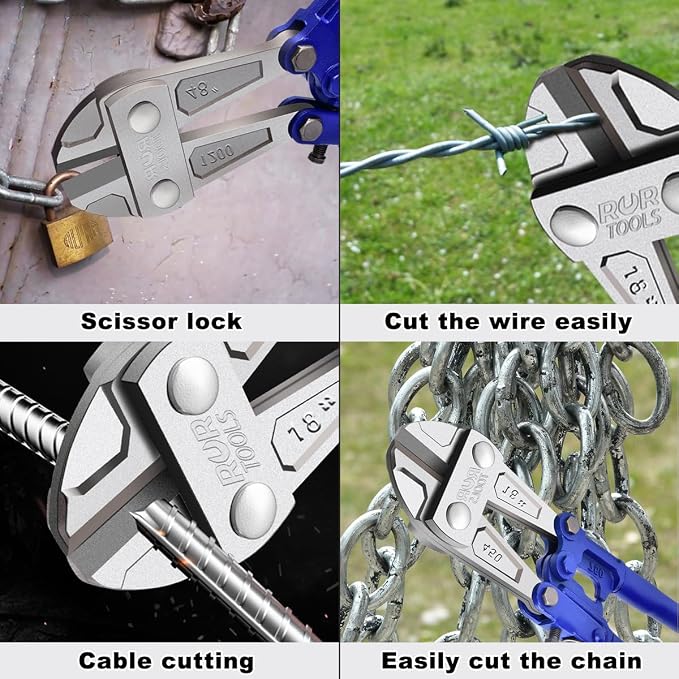 ZrgGea Bolt Cutter 36 inch | Heavy Duty Wire Cutters | Industrial-Grade Heavy-Duty Bolt Cutters, Forged from T8 Alloy Steel, Hardness HRC62, Knives for Cutting Rebar, Screws, Fences and Padlocks