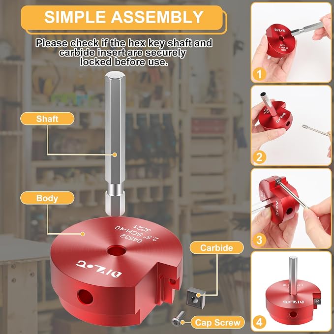 PVC Pipe Reamer, PVC Fitting Saver, 9Pcs Pipe Reamer for SCH40, Includes 1/2 inch, 3/4 inch, 1 inch, 1-1/4inch, 1-1/2inch, 2inch, 2-1/2inch, 3inch, 4inch Head Aluminum with 1 Blades
