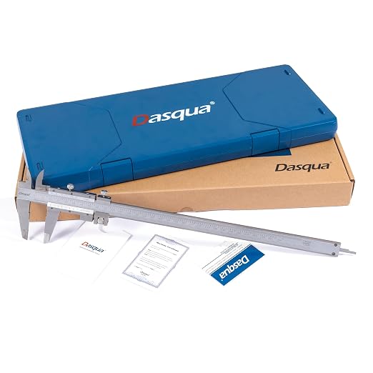 Dasqua Vernier Caliper 0-300mm / 0-12" | Stainless Steel Precision Measuring Tool, 0.02mm / 0.001" Graduation, ±0.03mm Accuracy, DIN862 Standard, Locking Screw & Fine Adjustment