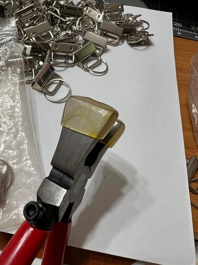 Glass Running Pliers, Key Fob Hardware Install, Stained Glass Work Tool,for Stained Glass, Tiles, Mosaic, Mirrors,Bottle, Fusing, Breaking 8-Inch