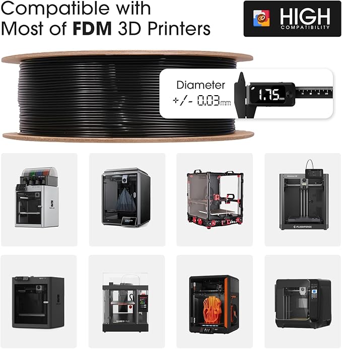 eSUN PLA+ Filament 1.75mm, 3D Printer Filament PLA Plus, Dimensional Accuracy +/- 0.03mm, 1KG Spool (2.2 LBS) 3D Printing Filament for 3D Printers, RGB Blue