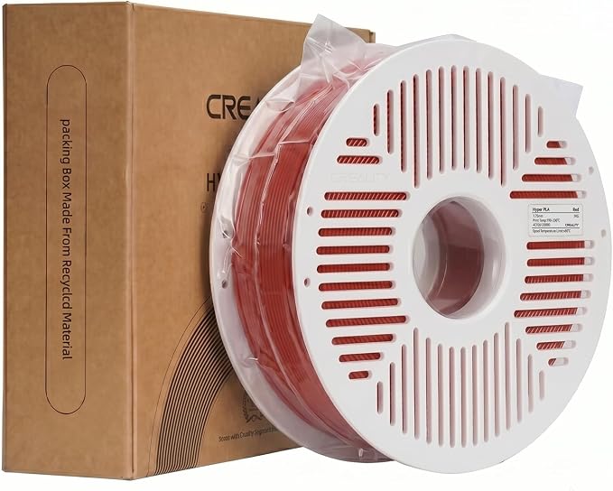 Creality PLA Filament with Reusable Spool 1KG, 1.75mm PLA 3D Printing Filament 2.2lbs High Dimensional Accuracy, Easy Installation Detachable Spool, Fits for Most 3D Printers, Red