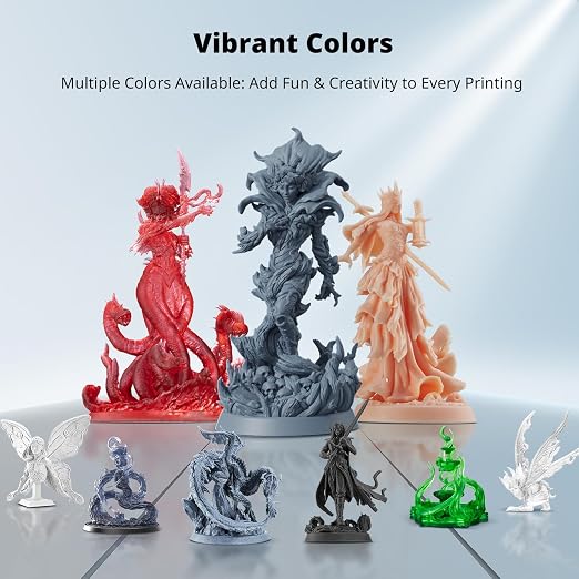 ANYCUBIC Water Washable ABS-Like Resin 3.0 Bundle, 3D Printer Resin, High Toughness and High Precision, Easy to Post-Process, Low Odor, Wide Compatibility for All LCD 3D Printers (Grey, 4kg)