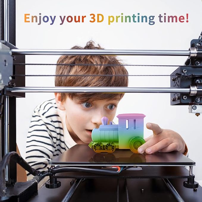 iSANMATE PLA+ 3D Printer Filament, Pla Filament 1.75mm Rainbow PLA, Color Change Filament Dimensional Accuracy +/- 0.03 mm,1 KG Spool