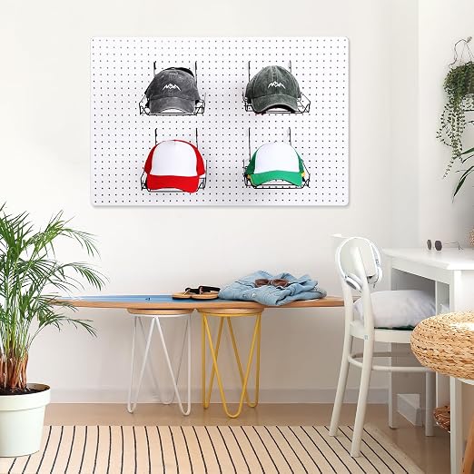 Yaocom 10 Pcs Wire Hat Rack Display for Slatwall, Grid, Pegboard, Metal Multifunctional Retail Shelves Organizer for Home Shop Store Boutique, Black