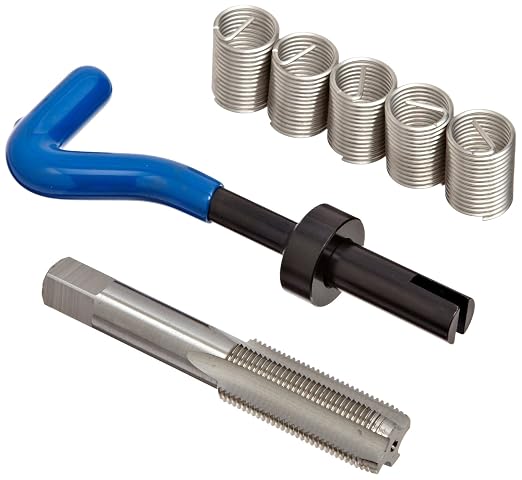E-Z Lok EK21320 Helical Threaded Insert Kit, 304 Stainless Steel, 9/16"-12 Thread Size, 1.125" Installed Length (Pack of 5)