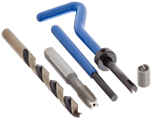 E-Z Lok SK40620 Metric Helical Threaded Insert Kit, 304 Stainless Steel, M6-1.0 Thread Size, 12 mm Installed Length (Pack of 10)