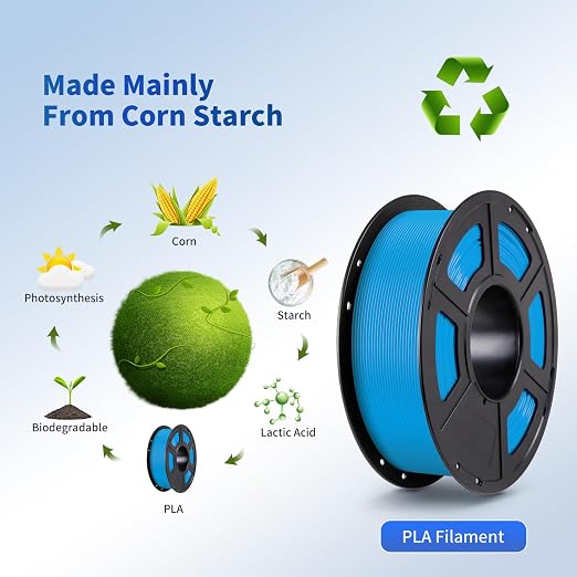ANYCUBIC PLA 3D Printer Filament, Glow in The Dark, 3D Printing PLA Filament 1.75mm Dimensional Accuracy +/- 0.02mm, 1KG Spool (2.2 lbs), Blue PLA, Glow Blue