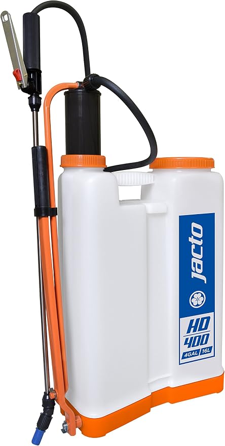 Jacto HD-400 Heavy-Duty 4-Gallon Sprayer – Versatile & Durable for Landscapers, Farmers & Homeowners | Ergonomic Design, Adjustable Nozzle - Color White