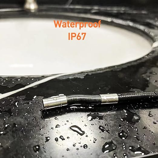 DXZtoz Two-Way Articulating Borescope with Light, 1080P Industrial Endoscope Inspection Camera with Flexible Articulated Probe for Automotive Engine Mechanic HVAC- 5.5FT