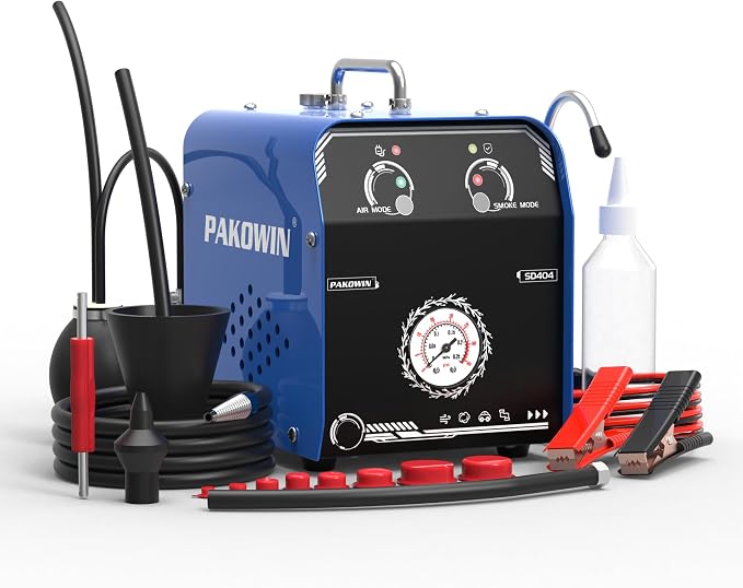 Automotive EVAP Vacuum Smoke Tester - Smoke Diagnostic Tester with Built-in Air Pump for Vehicle Pipe Systems