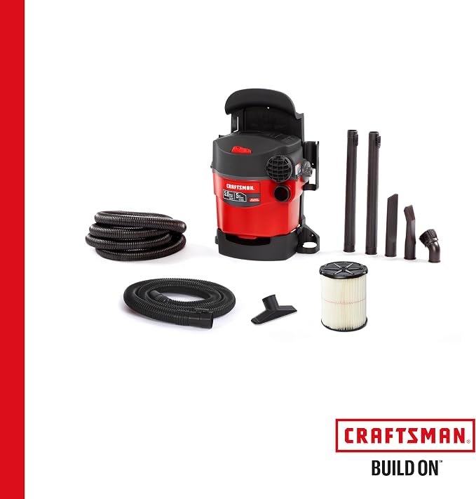 CRAFTSMAN CMXEVBE17925 5 Gallon 5.0 Peak HP Wet Dry Shop Vacuum
