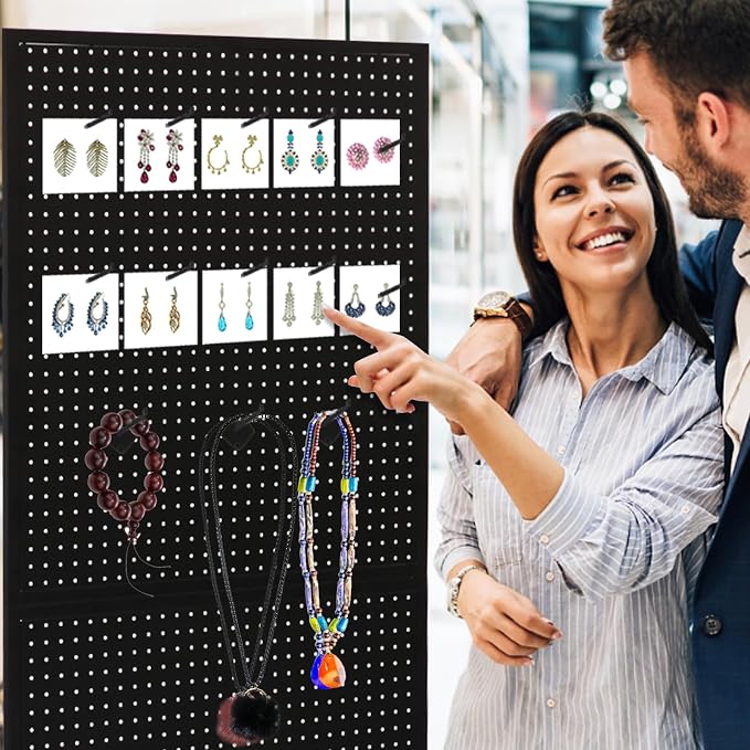 NectaCol 30 Packs 4" Long Metal Pegboard Hooks, Standard Hooks is Fit to Any Pegboard Panels