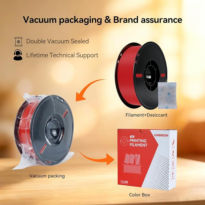 Kingroon PLA Plus 3D Printer Filament,PLA+ 16 Rolls,Dimensional Accuracy +/-0.03mm,16kg Spool(35.3lbs),1.75 mm,2White 2Grey 2Black Red Blue Green Yellow Silver Skin Purple Transparentwhite Orange Gold